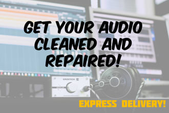professionally clean and restore your audio in 24 hours