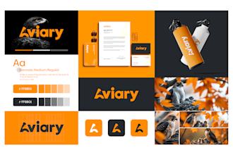 do company logo and complete brand identity with a full branding kit
