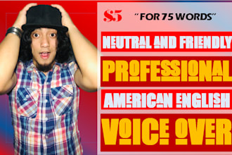 record an american english male voice over