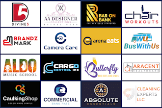 create 3 professional initials logo
