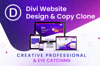 redesign, copy clone wordpress website by divi theme