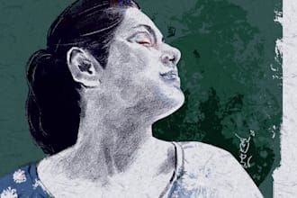 draw portrait illustration in vintage style or engraving