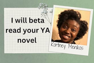 beta read your ya fantasy novel with detailed feedback