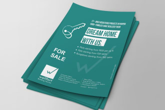 design agency style business flyer, stationery and brochure