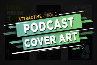 design a podcast logo and cover art