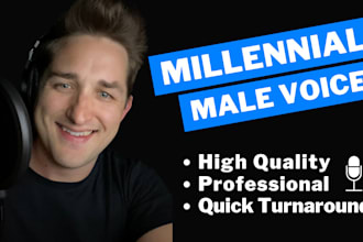 record a youthful millennial male voice over