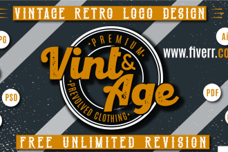 do premium retro vintage badge stamp logo