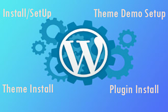 install wordpress, plugins and theme