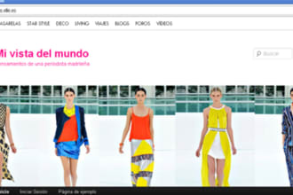 advertise your product on the Spanish Elle Magazine website