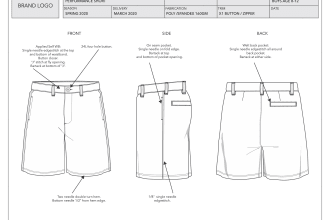 create a fashion apparel tech pack for commercial use