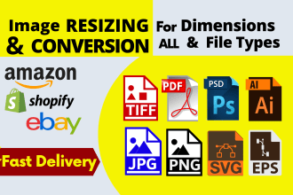 resize or convert tiff, PDF to png, jpg, jpeg, psd, ai for your online stores