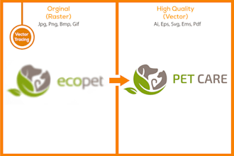 perfectly trace logo or image in vector format in 5 hours