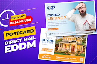 do irresistible real estate postcard design, direct mail, eddm, mailer