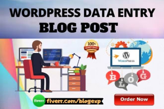 do wordpress data entry and blog post