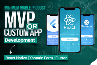 develop cross platform mobile app or mvp in xamarin form or react native