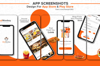 design attractive app store play store screenshots