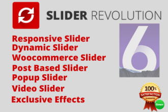 create or fix slider revolution, layer slider, website slider