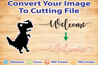 convert your image to cutting file, silhouette, cricut, dxf, svg, corel, or eps