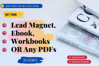design lead magnet, ebook, workbook, cover and pdfs