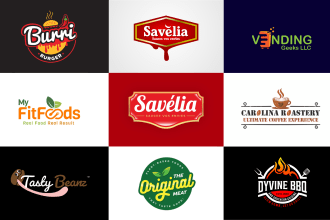 design a modern professional restaurant, fast food, bakery and  coffee shop logo