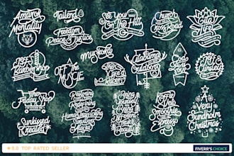 create hand drawn vintage monoline lettering and typography