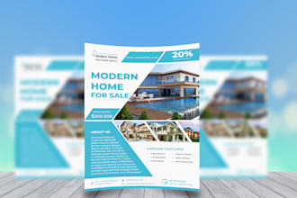 design real estate flyer brochure postcard