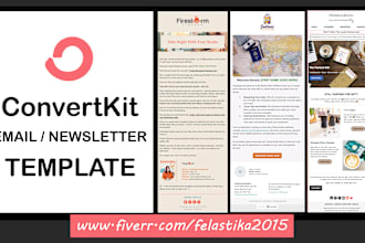 setup your convertkit newsletter or email template