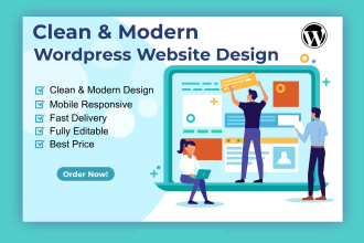 build clean and modern wordpress website design