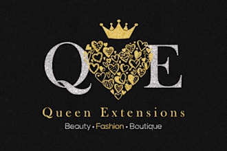 design a elegant hair extension colorful logo