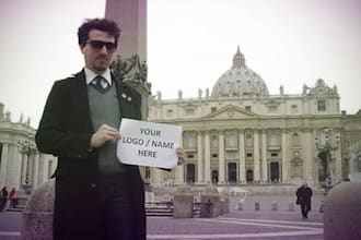 take a picture of your photo or blessing at the Vatican