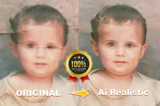 enhanced upscale low quality image to print ready