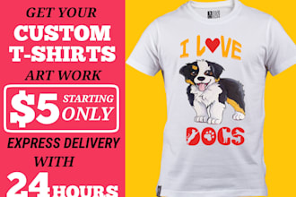 do custom unique trendy 3d graphic t shirt design