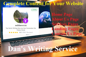 write content for all pages of your website
