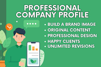 write and design a complete company profile