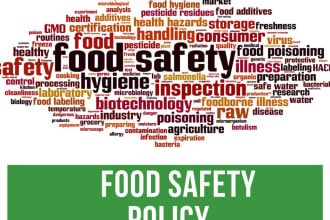 create content for your food safety policy and  measures