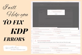 fix book cover, manuscript formatting for amazon KDP