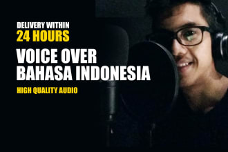 do indonesian voice over, bahasa indonesia narration