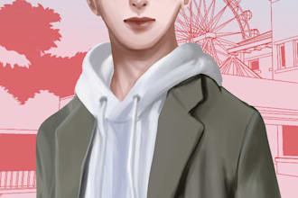 do digital painting of the design character