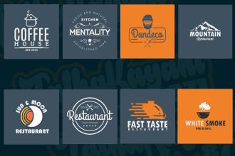 design logo for restaurant, cafe, food, catering, bar and bakery