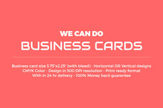 do simple and clean professional BUSINESS Card Design in 24 hr