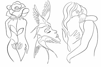 design amazing custom one lineart in 6 hours