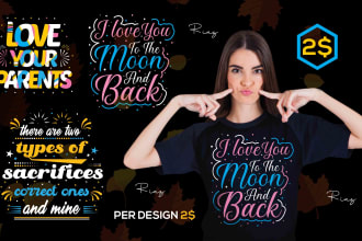 design creative typography and custom t shirts