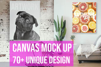 make creative canvas mock up for your artwork