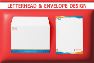 design envelope, letterhead, and stationery
