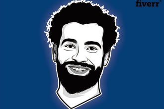 draw minimalist flat line cartoon vector avatar, portrait