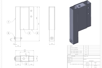 draw your industrial drawing in autocad or solid  works