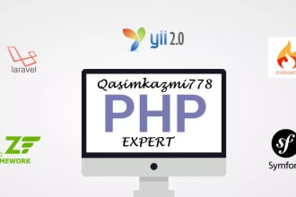 customize, develop, or fix PHP, yii, codeigniter, and laravel projects