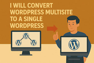 convert wordpress multisite to a single wordpress