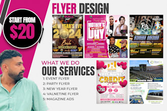 design marketing flyer, magazine ad, and leaflet design
