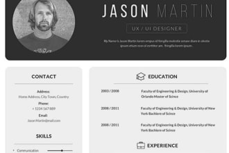 make a professional cv, resume and portfolio design